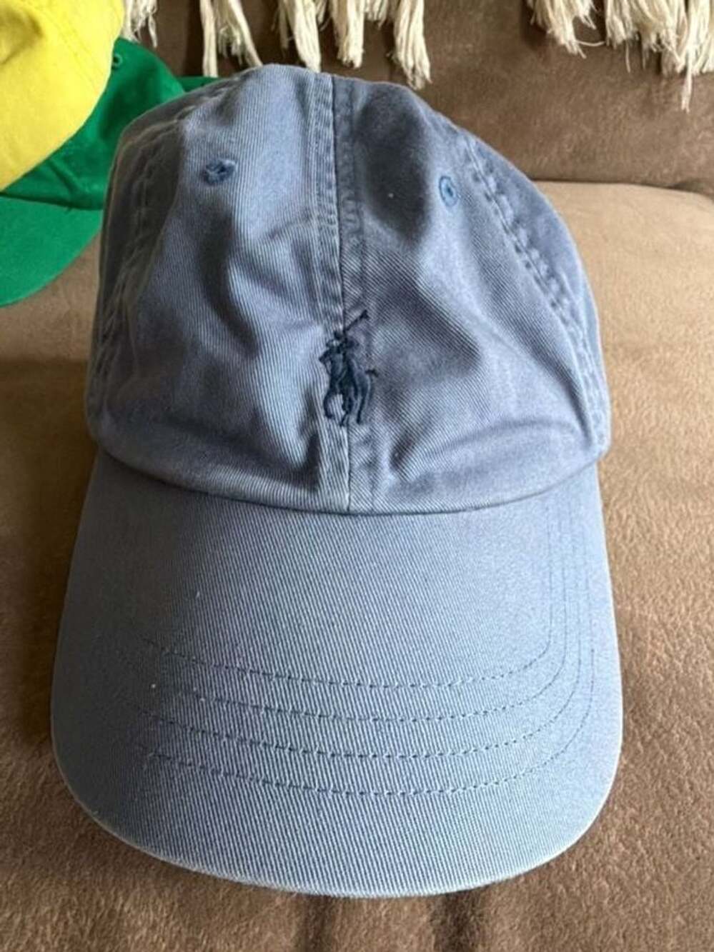Polo Ralph Lauren Baseball Cap Blue Cotton Chino Strapback Hat